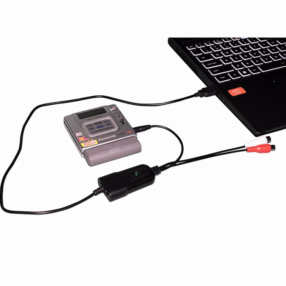 Scheda di acquisizione audio USB per cassette in vinile a convertitore digitale MP3 adattatore di registrazione RCA L/R audio da 3,5 mm a USB 2.