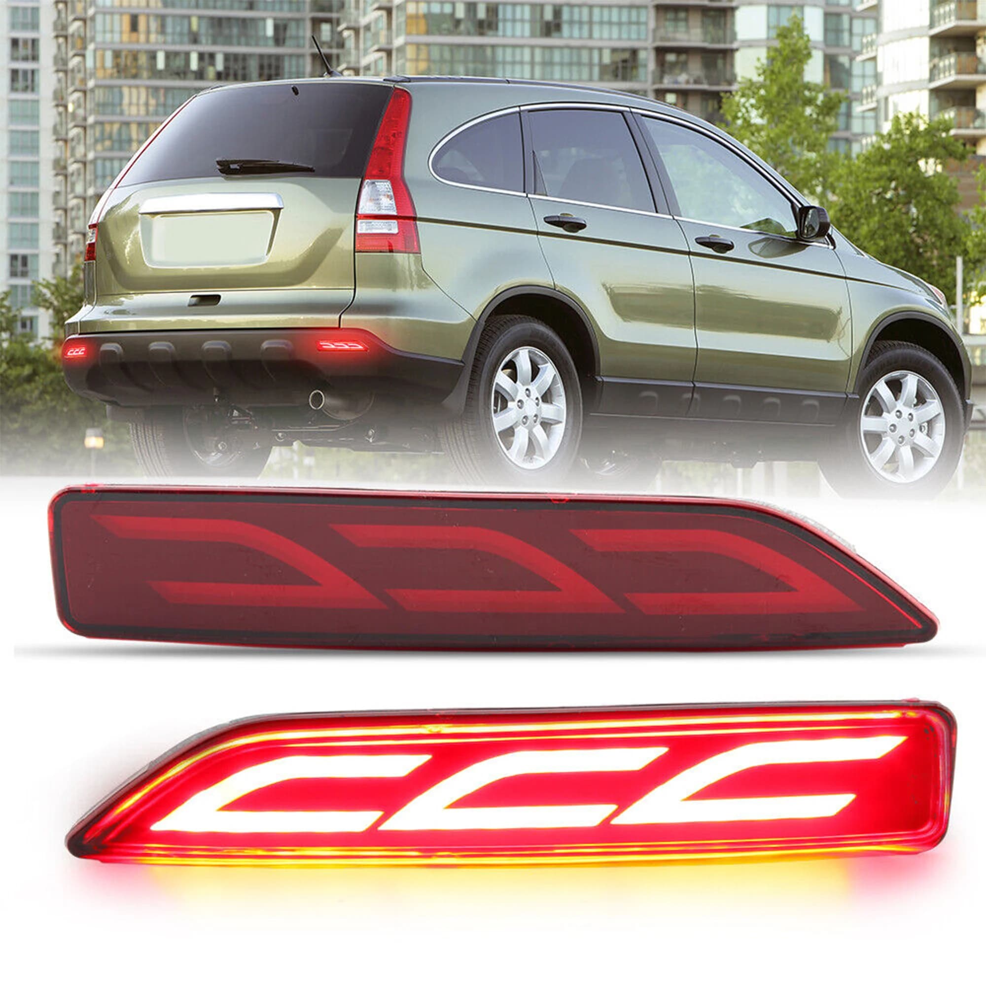Luce Posteriore LED per Paraurti Honda CRV 2007 2008 2009, Segnale di Stop, Riflettore e Luce Fendinebbia, Accessori Auto