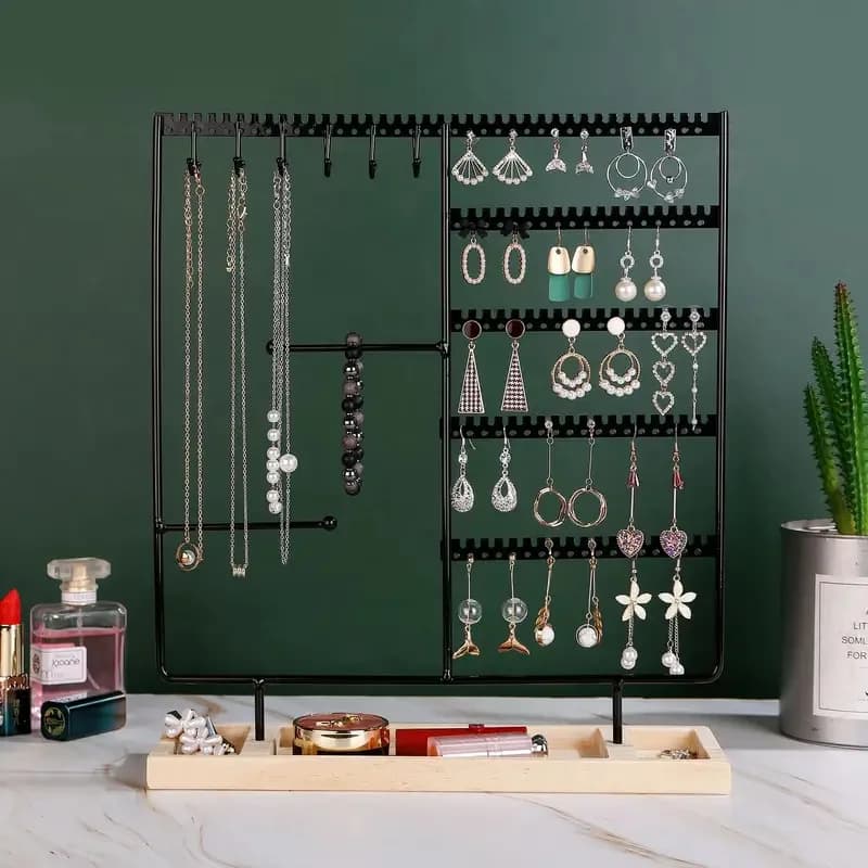 Multifunctional Display for Jewelry – Stackable Organizer for Earrings, Necklaces, Rings, Bracelets and Women's Watches