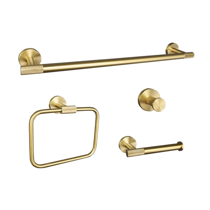Accessori per il bagno portasciugamani gancio per barra appendiabiti in tessuto porta carta igienica porta carta igienica Kit Hardware per bagno oro spazzolato