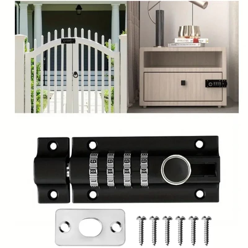 Combinazione Password Bullone Serratura antifurto in metallo Sicurezza Porta di casa Capannone Recinzione Garage Serratura hardware per porta in legno