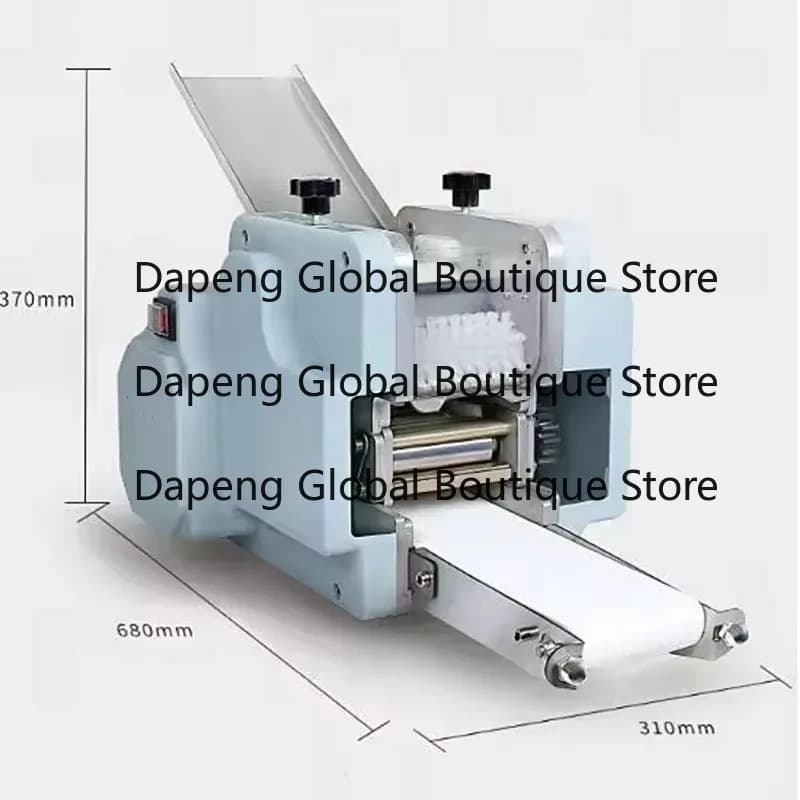 110V-220V Electric Dumpling/Wonton Wrapper Machine - Small Commercial Pasta Maker with Roller & Q-uick Mold Replacement