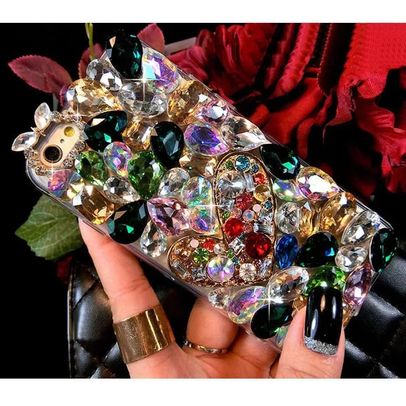 Custodia di lusso con diamanti a colori 3D con strass Bling Cover per telefono funda per Huawei Honor 400 Smart X5C Plus Play 8C 7C 10A Magic 8 Pro