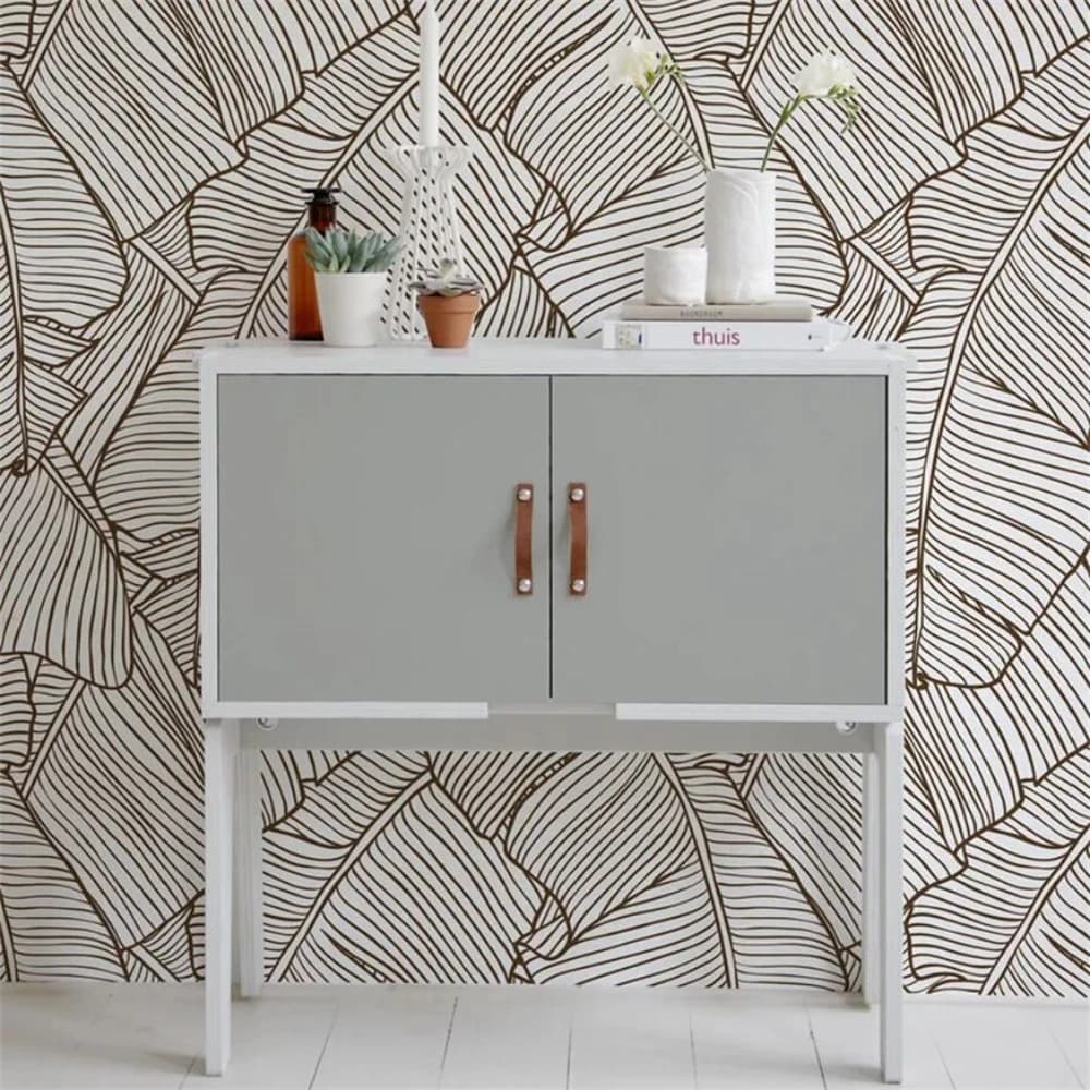 Custom Tropical Removable Wallpapers for living room Banana Leaves Sketch Modern Wallpaper wall stickers wallpapers home decor