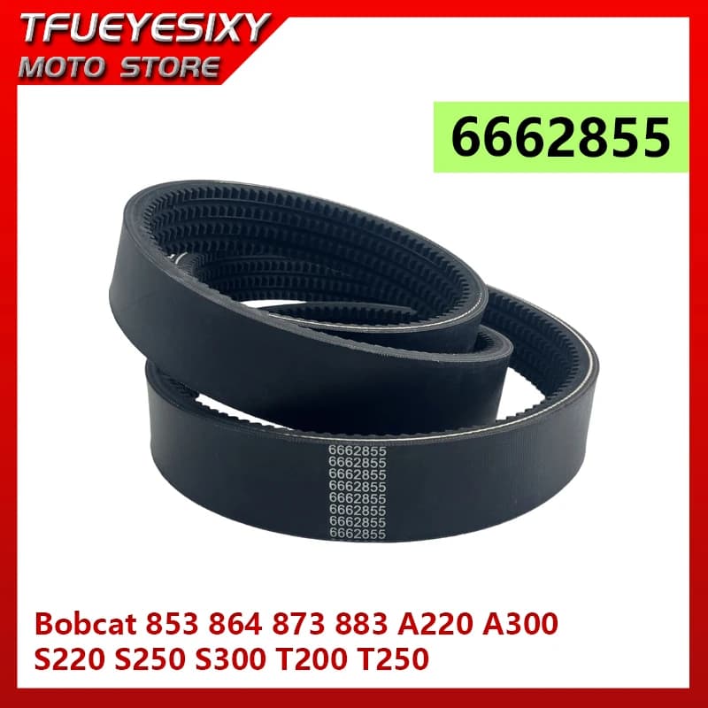 New 6662855 Drive Belt Fit For Bobcat 853 864 873 883 A220 A300 S220 S250 S300 T200 T250 6662855