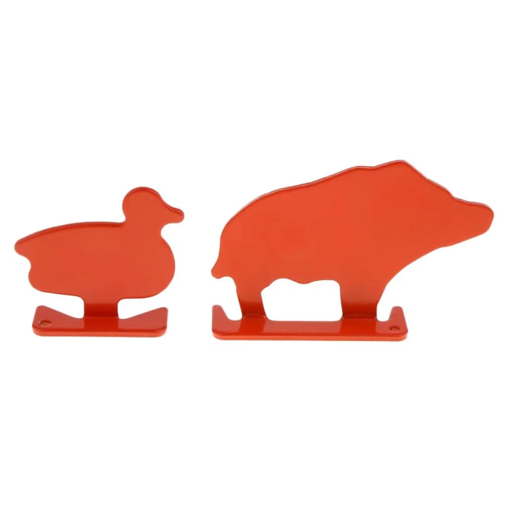 Set di 4 Sagome 3D di Animali in Acciaio al Carbonio per Caccia all'Anatra e Pratica di Tiro con l'Arco