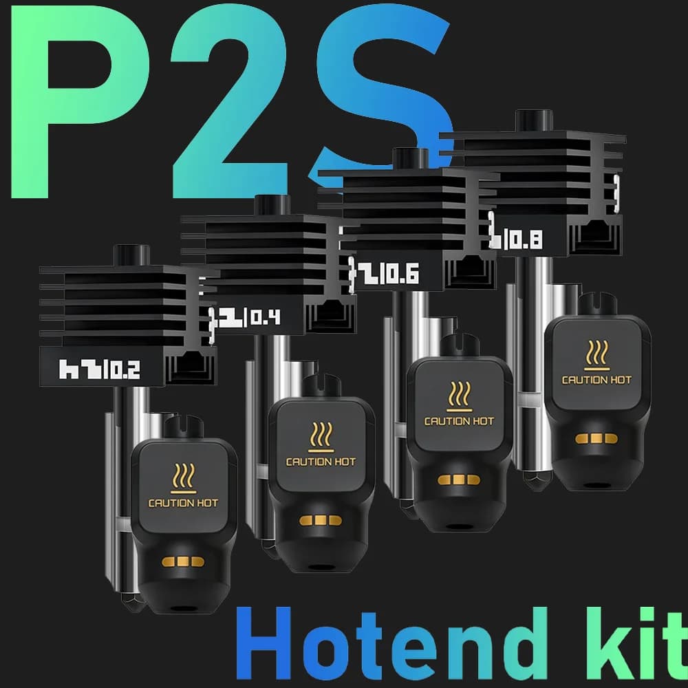 Bambulab P2S Hotend Kit con calzini in silicone P2S Flusso standard Hotend per Bambu Lab H2D H2S P2S Accessori Testina di stampa stampante 3D