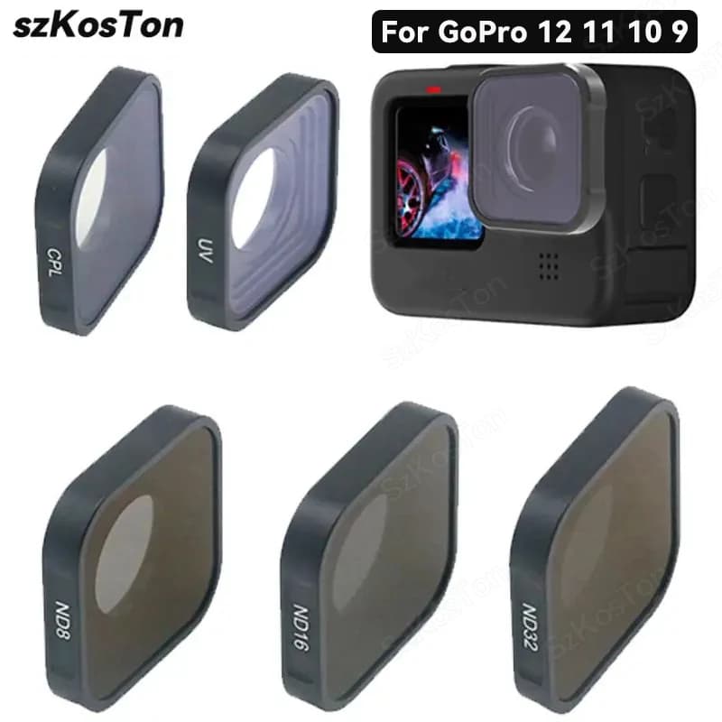 Filtro UV CPL ND8 ND16 ND32 per GoPro Hero 13 12 11 10 9 Kit filtri colore nero rosso Go Pro Accessori per obiettivi polarizzati per fotocamera