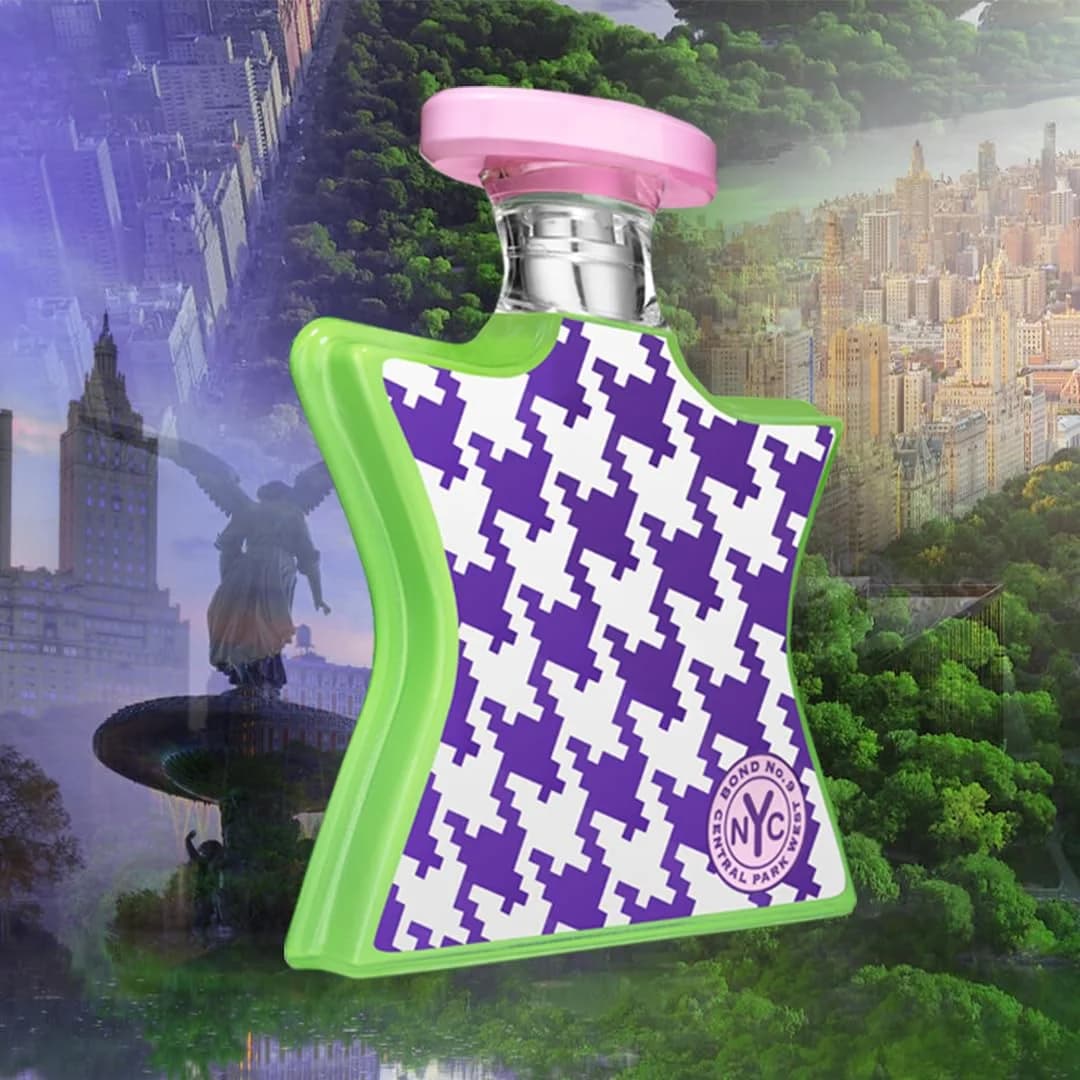 Bond No. 9 New York Central Park West Women's Eau de Parfum 100ml 3.4floz Unique Checkered Design Elegant Scent Cologne Gift For Birthday Valentine Holiday