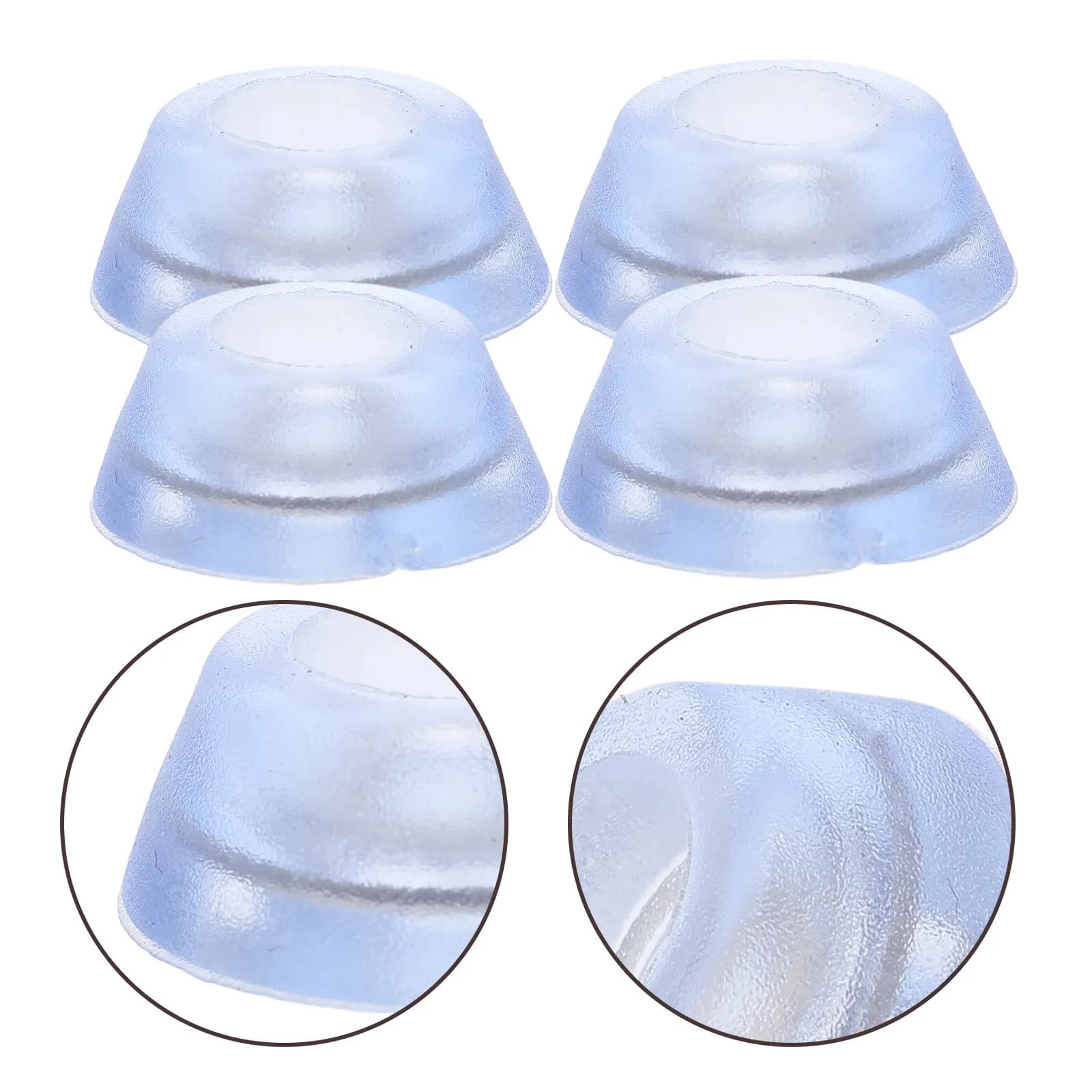 20 piedini in silicone trasparente antiscivolo per tagliere, resistenti all'usura, cuscinetti in gomma antiscivolo per mobili, protezione rotonda