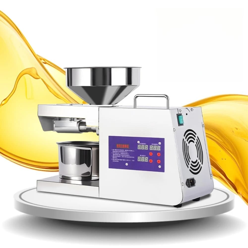 Macchina Multifunzionale per Spremitura Olio Automatica, Estrattore a Caldo e Freddo con Controllo Digitale, per Uso Domestico