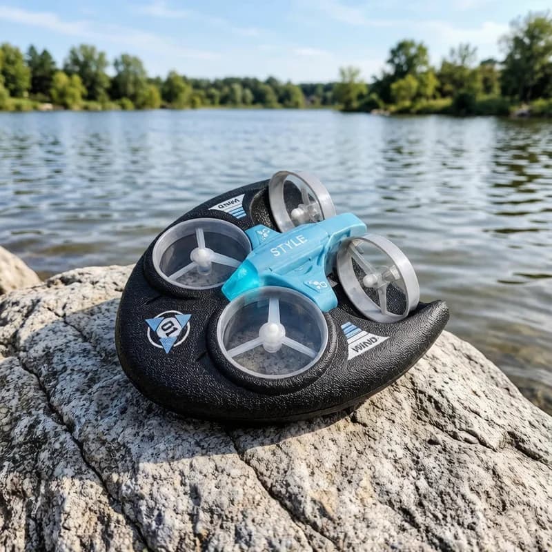 New Hot JJRC H101 2.4G Rc Mini Water Land and Air Four Axis Flying Hovercraft Remote Control Vehicle 3-in-1 Drone Model Toy Gift