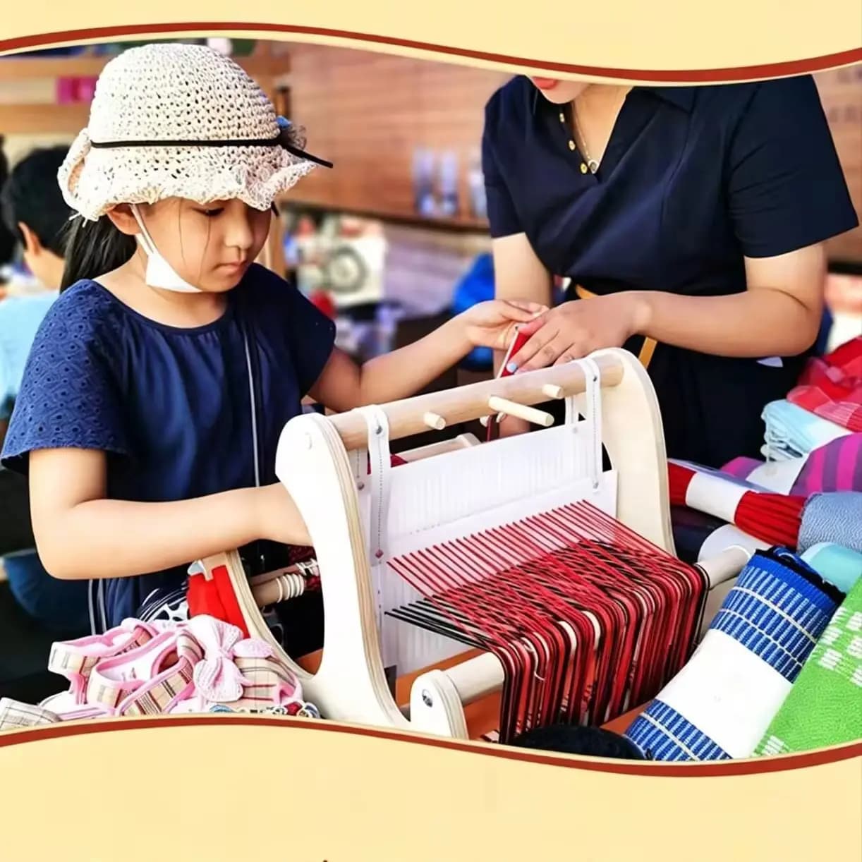 household tabletop loom simple hand knitting small loom mini adult split weaving