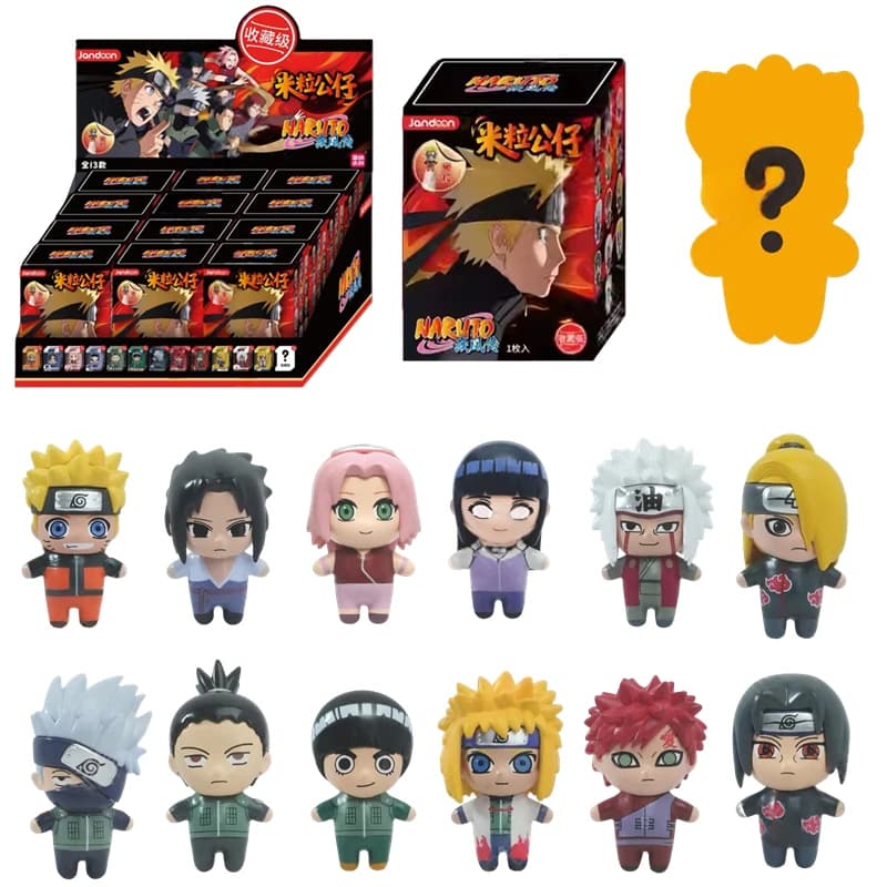 JANDOOM Naruto Uzumaki Shikamaru Kakashi Mini Figure Blind Box - Statuette a Grana di Riso, Action Figure Anime, Modellini Cartoon, Giocattoli per Bambini, Regalo