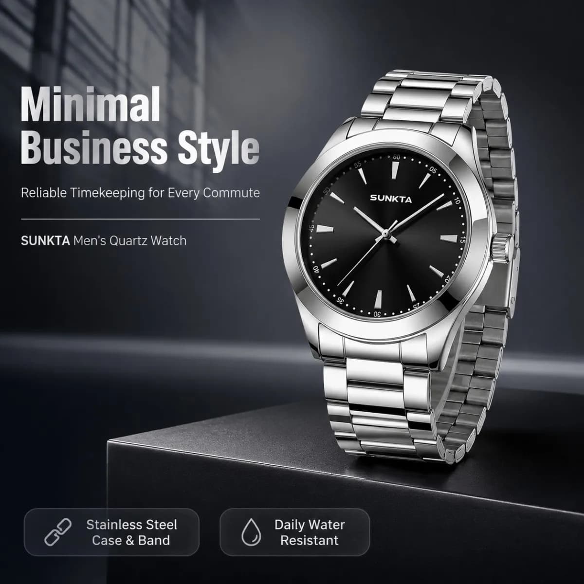 SUNKTA New Military Men's Watches Luxury Waterproof Luminous Quartz Wristwatch Business Watches Men Reloj Hommes Men's Gift+BOX