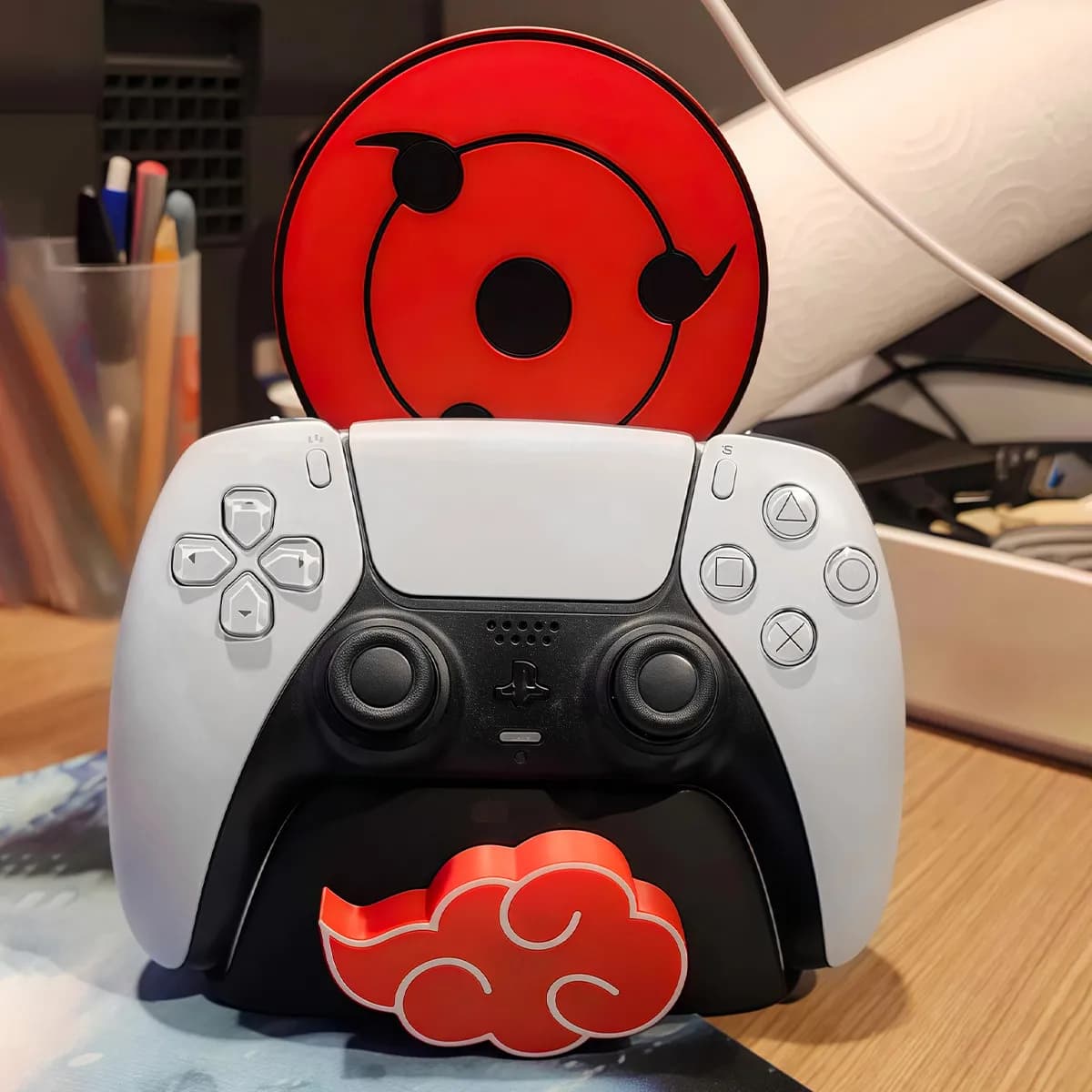 Supporto per Controller a Forma di Occhio della Ruota della Scrittura di Naruto Uzumaki per PS5/Xbox/PS4, Accessorio Creativo per Videogiochi