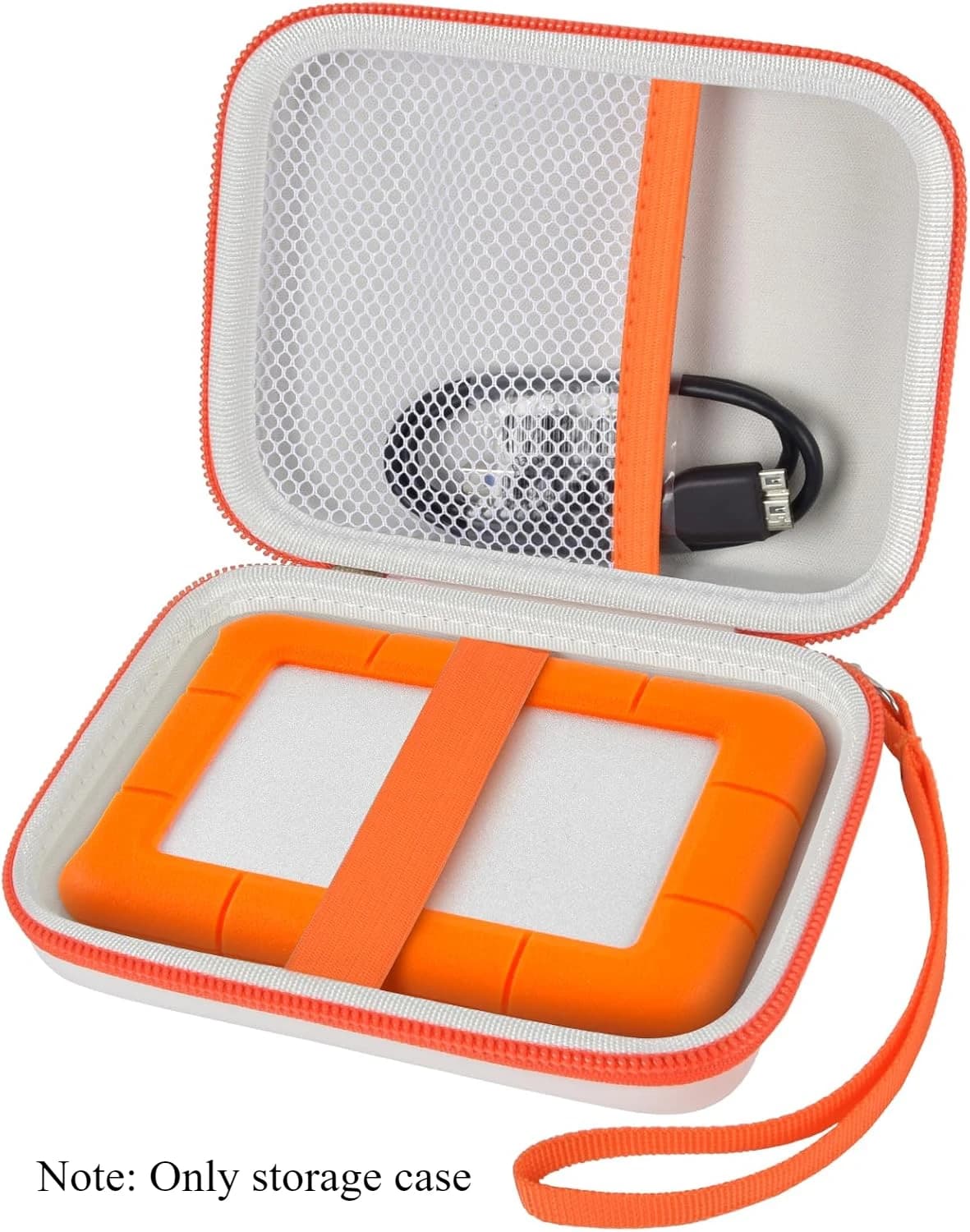 (SOLO CASO)Compatibile con disco rigido esterno portatile LaCie Rugged Mini da 1 TB/2 TB/4 TB/5 TB, supporto di archiviazione per Hard