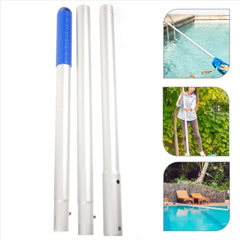 RTSHE-Cestino per pesci Piscina Canna da pesca Spazzola per piscina in metallo Skimmer per piscina Skimmer per piscina Palo per pulizia piscina