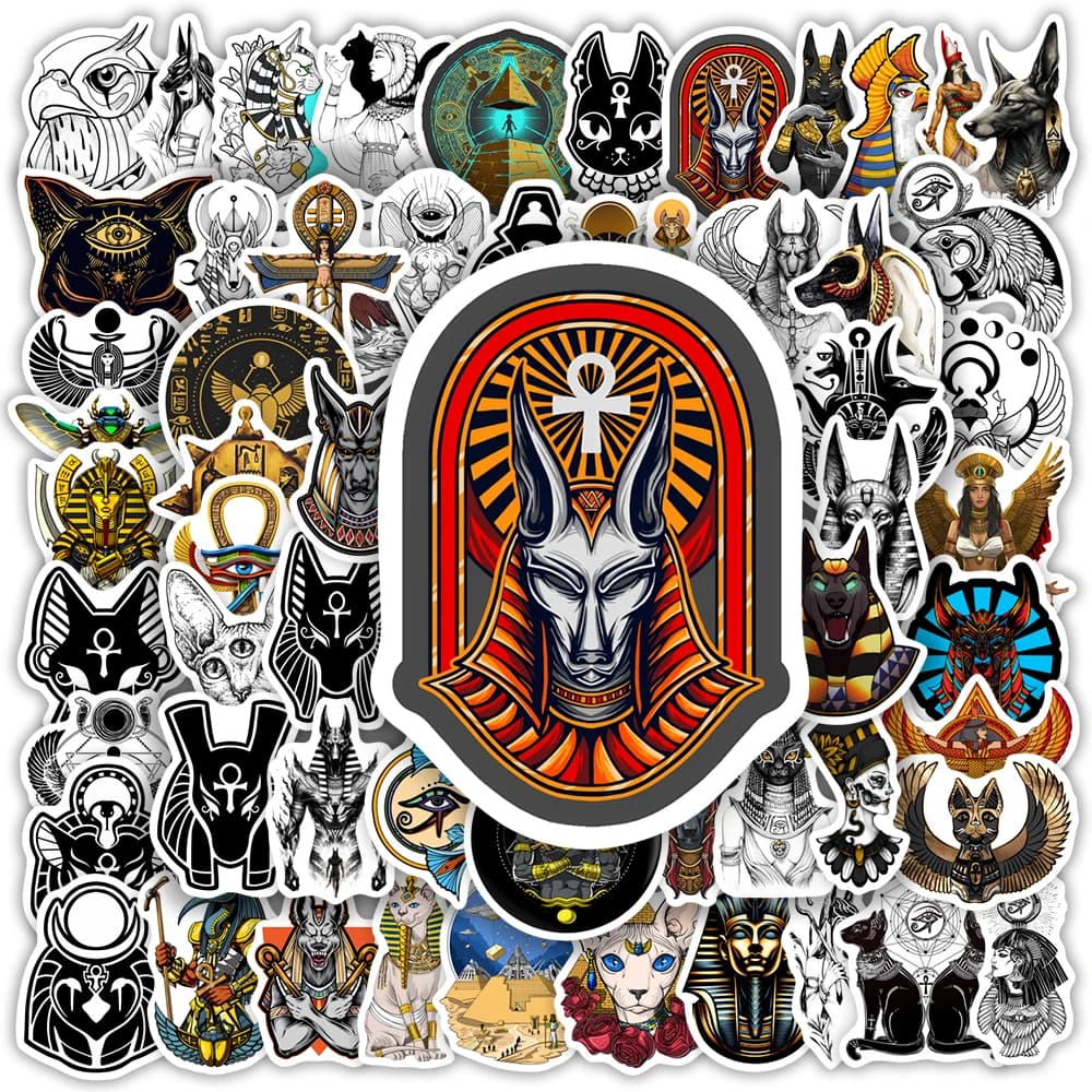 Egitto Mitologia Dei Totem Adesivi Giocattoli fai da te Decalcomania regalo per Scrapbook Diario Laptop Custodia per telefono Bottiglie Decorative impermeabili