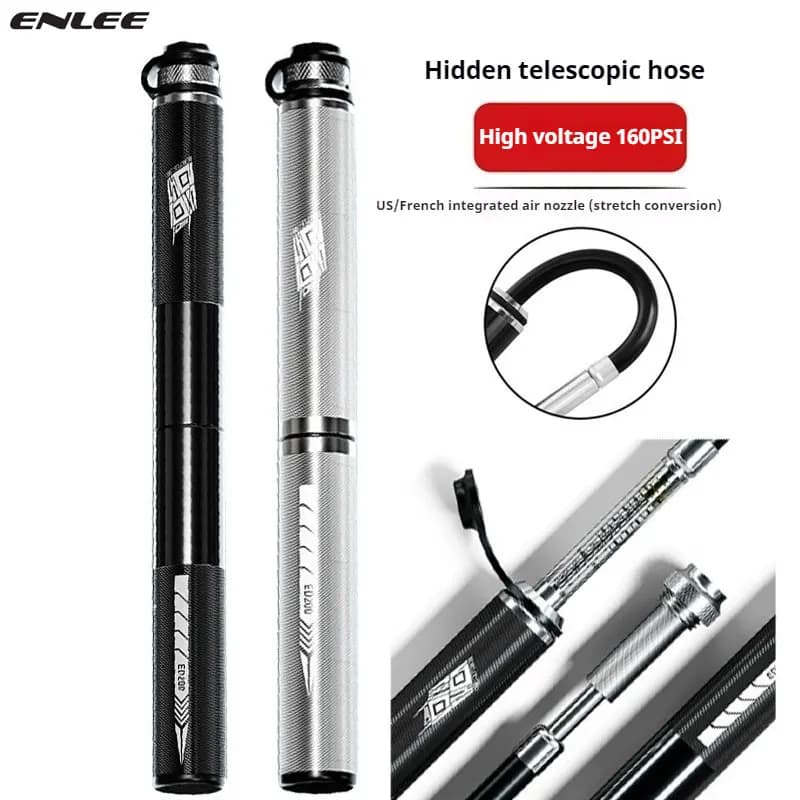 ENLEE Mountain Road Bicycle Pump Portable Pump Bicycle Pump US-French Mouth Suitable For Mini Basketball Pump