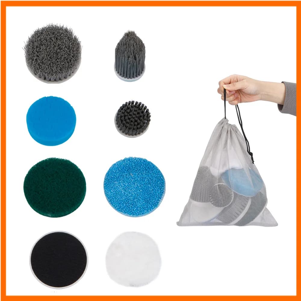 Accessori per spazzole per pulizia elettrica 8 pezzi Accessori per spazzole per WC da cucina per bagno SD-808 Accessori per spazzole per pulizia domestica