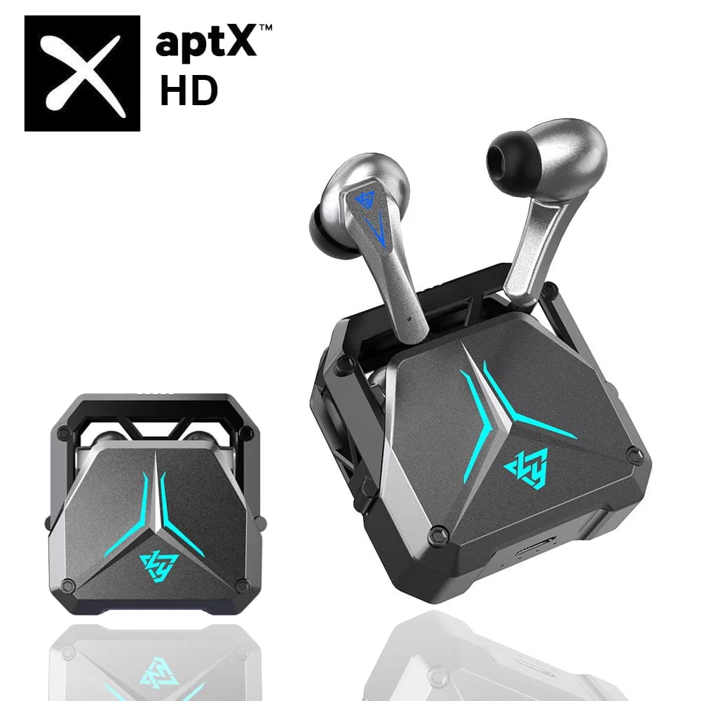 Bluetooth 5.3 Auricolare in lega APTX HD Cuffie da gioco wireless Hifi Stereo IPX5 Cuffie sportive TWS Display a LED di alimentazione Auricolari
