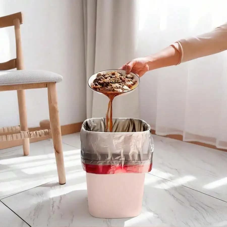 Small Wastebasket Trash Can 1.8 Gallon For Office Home Bathroom Kitchen