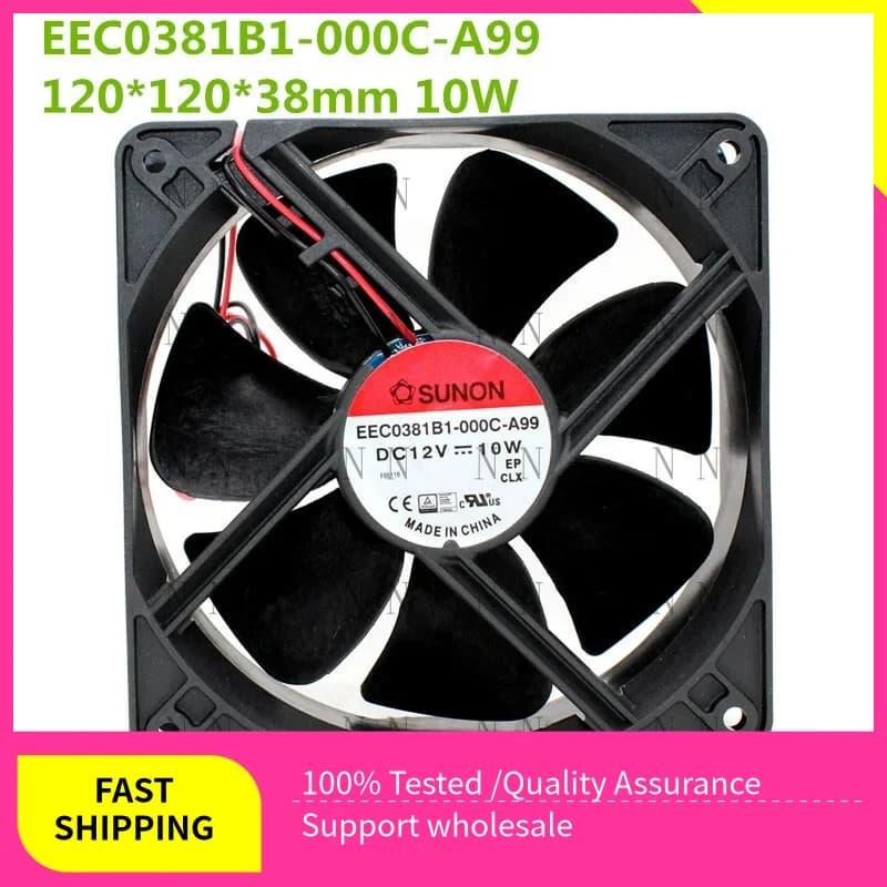 GGT PER SUNON EEC0381B1-000C-A99 12038 12V 10W Ventola di raffreddamento scatola elettrica inverter a 2 fili
