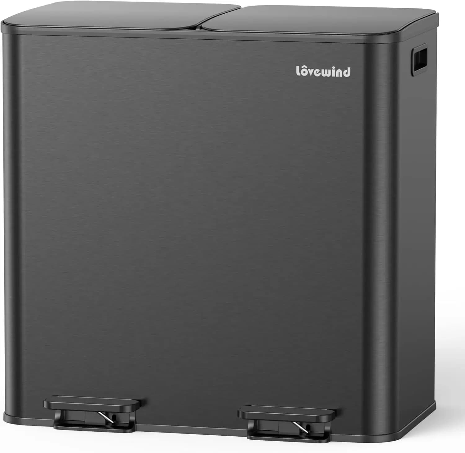 Bidone della spazzatura, 2 x 10,5 galloni (2 x 40 L) bidone della spazzatura per cucina bidone della spazzatura con doppio scomparto per il riciclaggio della cucina, acciaio inossidabile