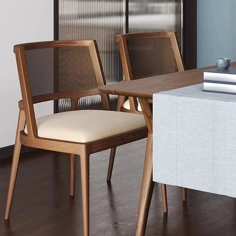 Sedie da Pranzo di Lusso Replica, Moderne in Legno e Pelle, per Gaming, Balcone, Sala d'Attesa, Camera da Letto, Mobili Sandalye