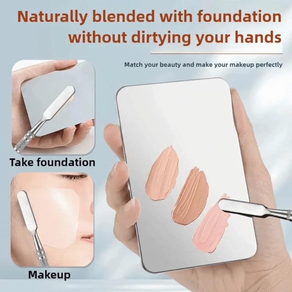 5pcs New Flawless Finish Makeup Tool Kit Non Absorbent Streak Free Crescent Foundation Brush Even Application Makeup Spatula