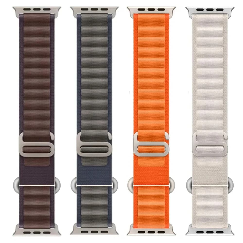 Anello alpino per Apple Watch Ultra Band 49mm 45mm 46mm 44mm 40mm 41mm 42mm Bracciale Correa in nylon iWatch 10 9 8 SE 3 4 7 6 5 Cinturino