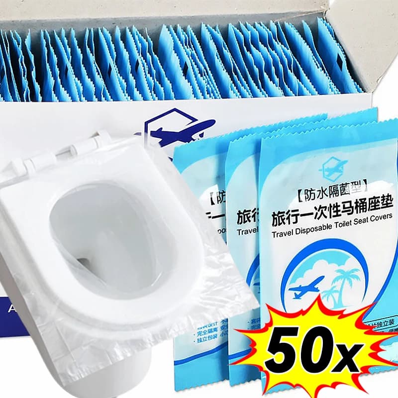 50/1pcs Usa E Getta Coprisedile Zerbino Portatile Da Viaggio di Sicurezza Sedile WC Cuscinetti di Carta Cuscino Impermeabile Accessori Per Il Bagno