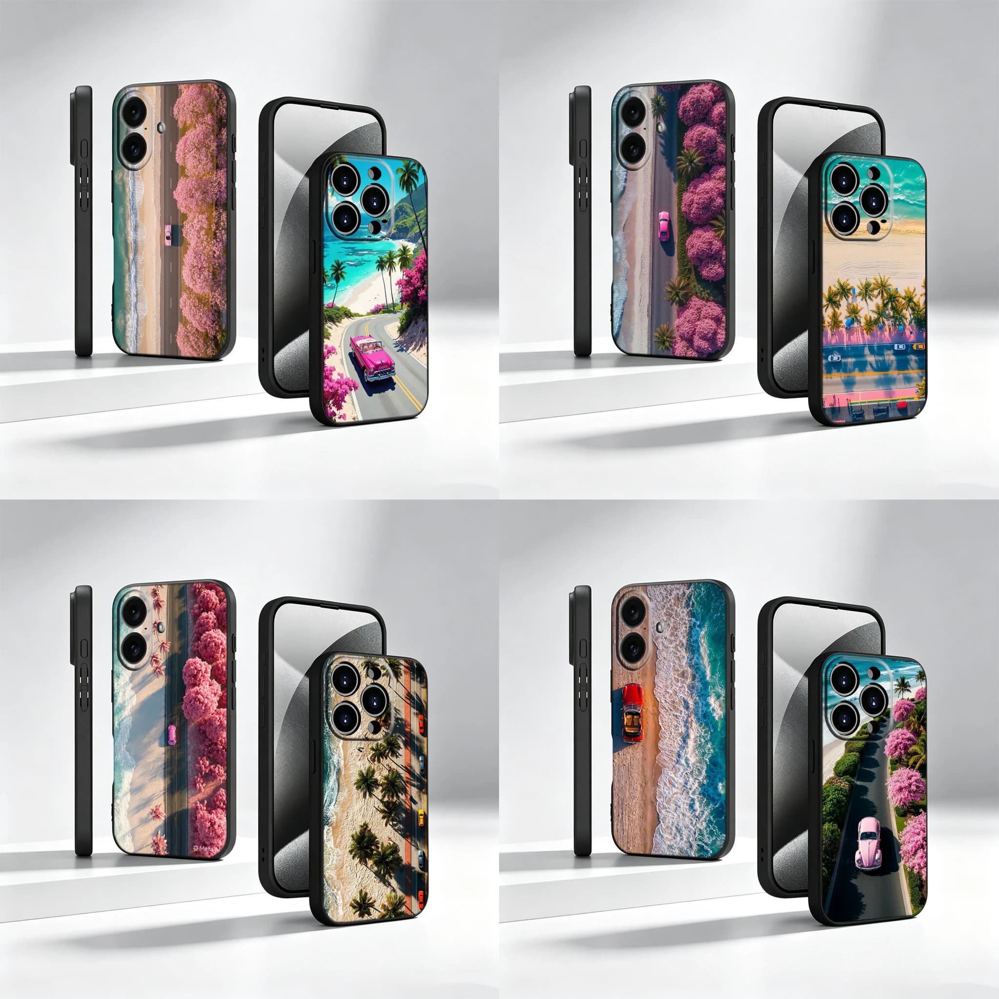 Cruising in Style Vibes & Pink Skies Phone Case For Apple Iphone 18 17 AIR 16 Pro Max 16E 17E 15 14 Plus 13 Mini 12 Pro Cover TP