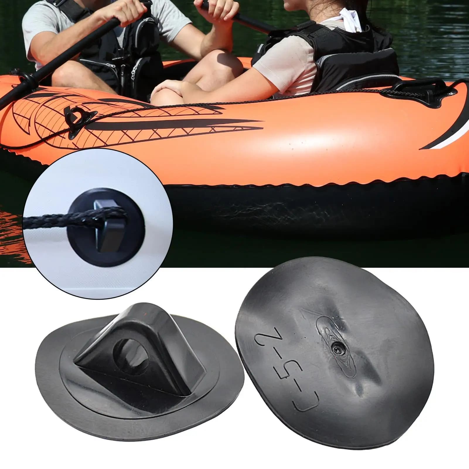 AnchorRope Buckle Safety Rope Buckle 2 Black Grommets Engine Mount Motor Stand Holder Safe Drag Rope Hooks