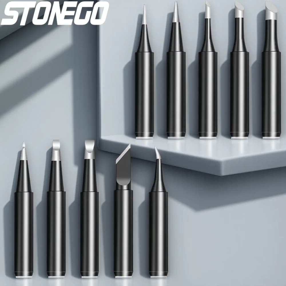 Vendita calda 900M 936 937 938 969 8586 852D Compatibile con punte per saldatore rivestite in lega nera per strumenti di saldatura professionali
