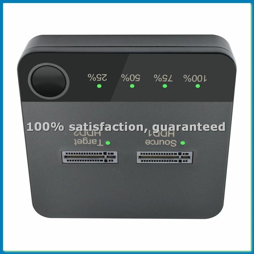 Duplicatore M.2 SATA Custodia SSD M.2 SATA Dual Bay Docking station per disco rigido esterno con clone per lettore SSD HDD M2-VVNB