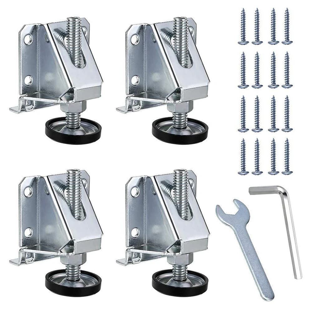 4 pezzi livellatori per mobili resistenti regolabili piedini di livellamento per armadietti serratura livellatore per gambe per mobili base antiscivolo per tavoli sedie