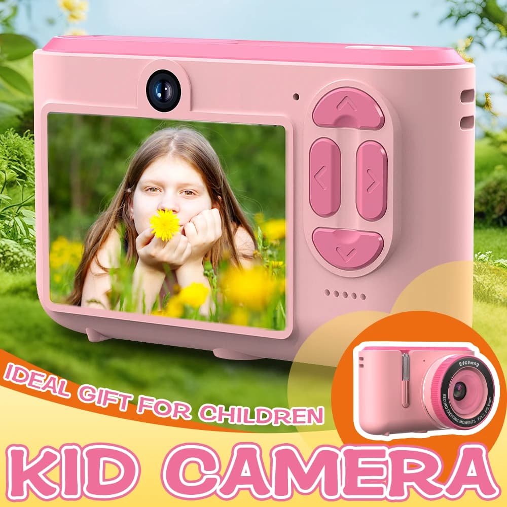 Videocamera digitale per bambini Videocamera 1080P Regalo per ragazzi e ragazze dai 3 ai 12 anni con scheda SD da 8 GB Foto HD portatile facile da usare