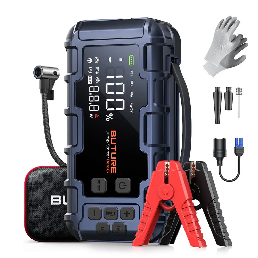 BETA07 Compressore d'aria 160PSI Tutti i gas e 12L Diesel Power Bank 12V 6000A Batteria automatica Booster Avviatore portatile per auto