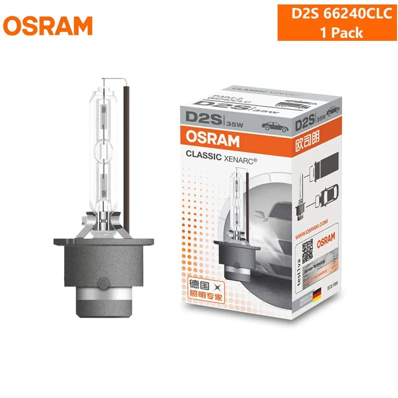 OSRAM Genuine D2S 12V 35W CLC CLASSIC 4200K Xenon HID Bulb Genuine Auto Low Beam Headlight Replacement Car Headlamp Bulb 1X/2X
