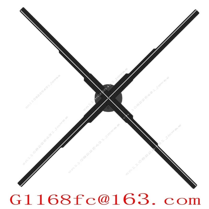 45Cm Naked Eye 3D Holographic Fan Projector Stereo Suspension Rotating Imaging No Screen Display