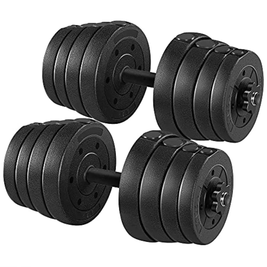 Set di Manubri Regolabili da 66LB per Palestra e Uso Domestico, Attrezzatura per Allenamento con Pesi con Copri Pesi per Donne e Uomini S