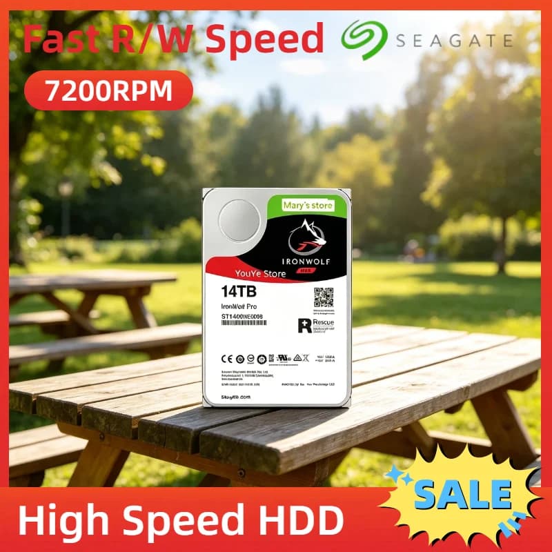 New FOR Seagate OEM 14TB IronWolf 3.5" SATA3 NAS Hard Drive 6GB/s 7200RPM New NAS RAID Storage Hard Drive NASware