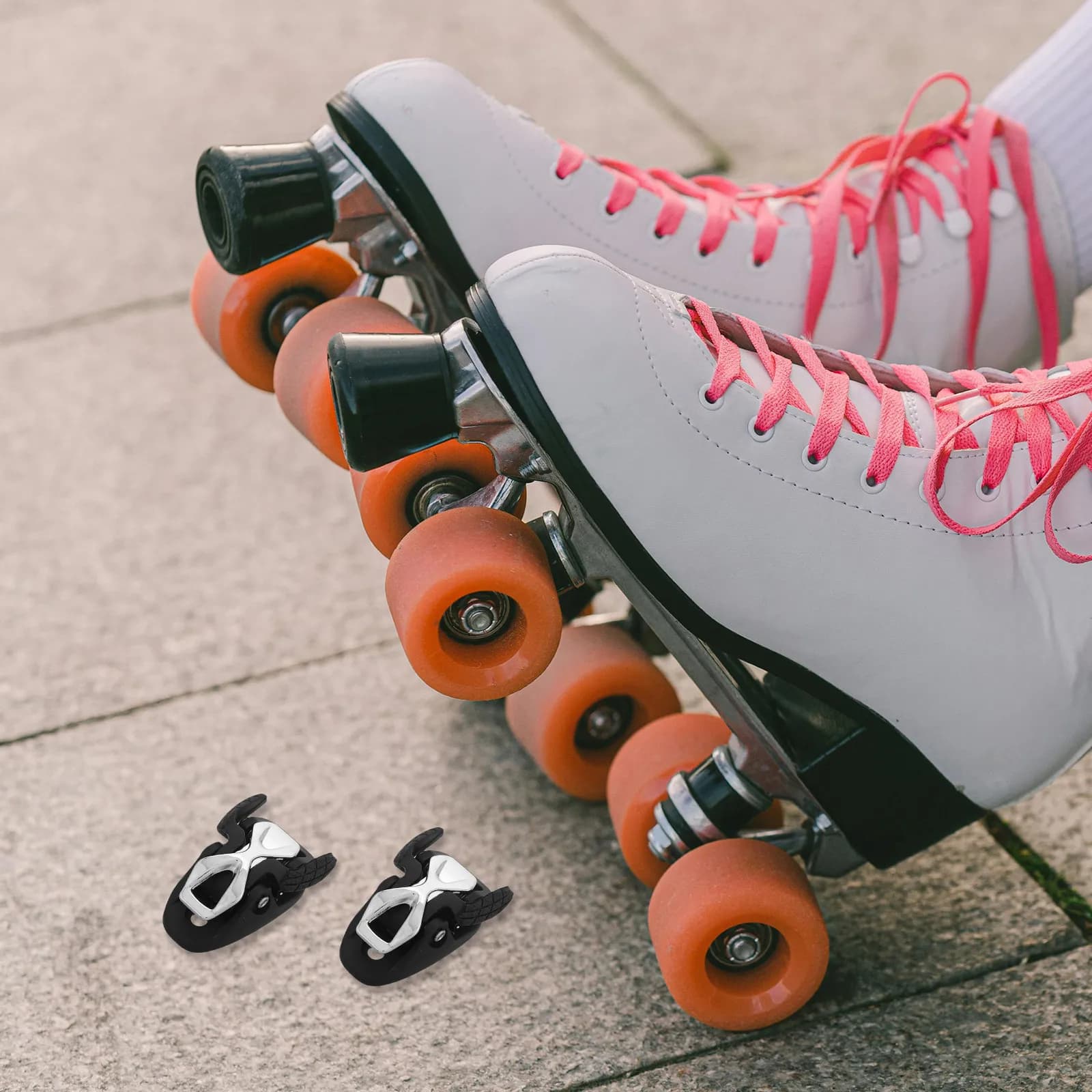 Kit of 4 Metal Fibbies for Pattini in Linea, Adjustable closure for Skating boots with Screws, Lightweight and Safe for Skating in Rotelle