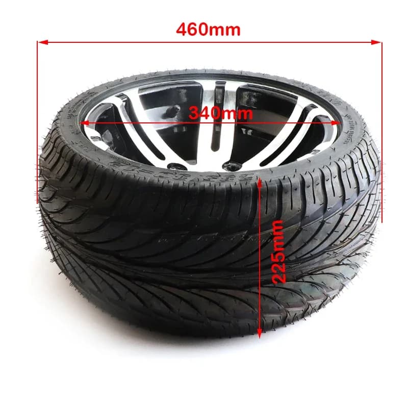ATV 12 Inch Tubeless Tire 235/30-12 Vacuum Tyre With Alloy Rims For DIY Kart Quad Bike Golf Car Front And Rear Wheels