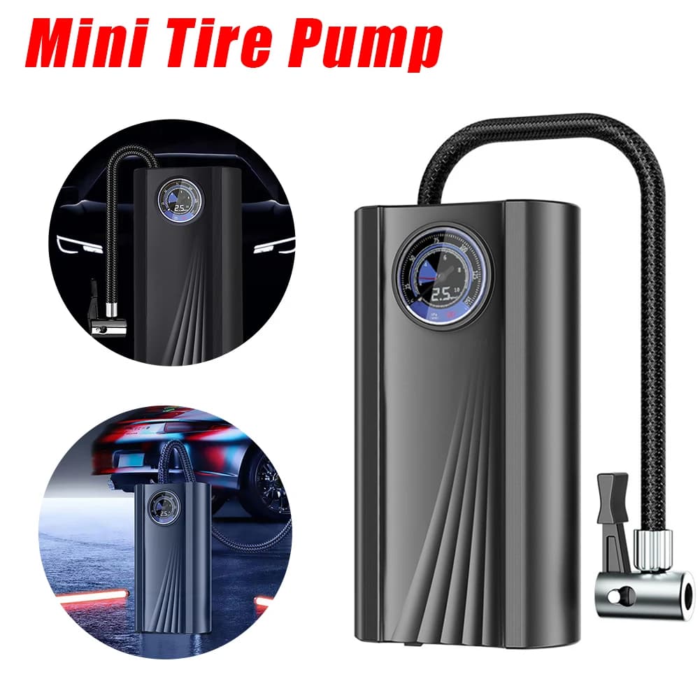 Compressore d'aria elettrico Mini pompa per pneumatici 12V Pompa gonfiabile elettronica ad alta precisione Gonfiaggio rapido per bici da auto moto
