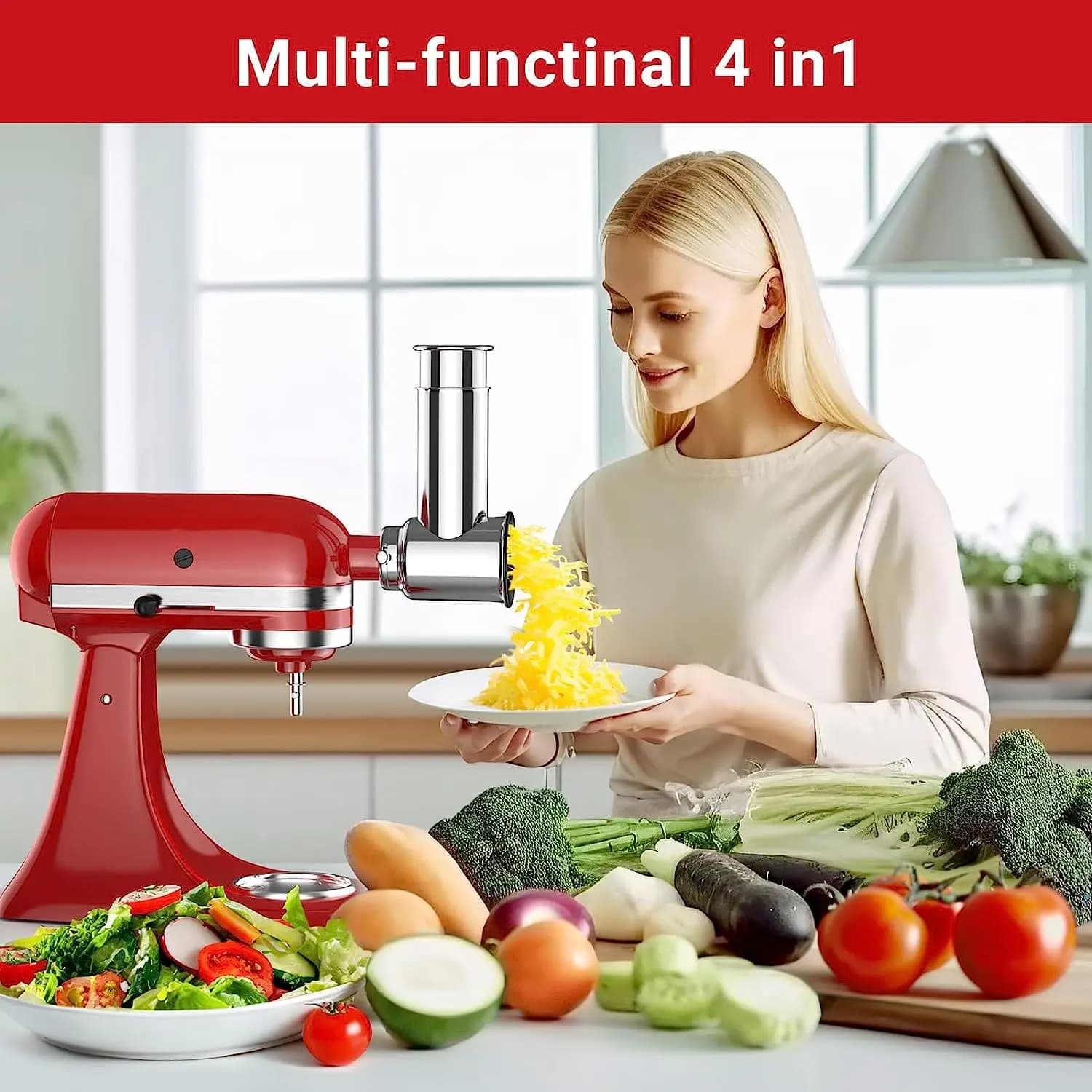 2023 nuovo accessorio per affettatrice/trituratore per robot da cucina KitchenAid come accessorio per tritatutto di verdure-macchina per salate tritacarne da cucina