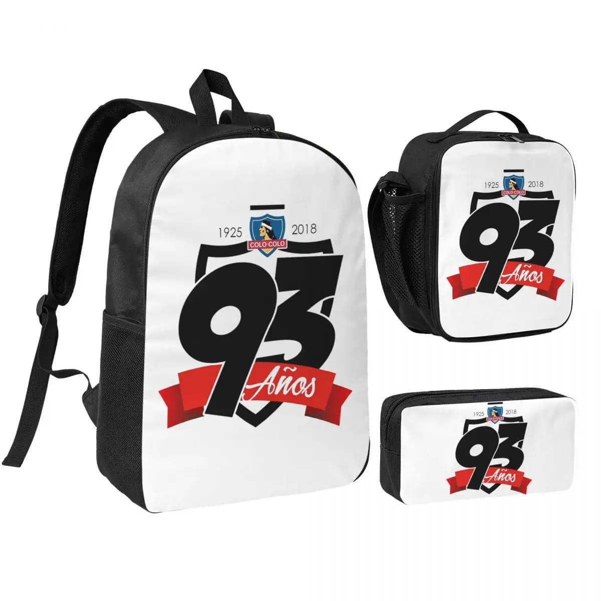 CSD COLO COLO Zaino per studenti Borsa per libri Borsa per la scuola Borse a tracolla 3 pezzi Borsa termica per il pranzo Astuccio per matite