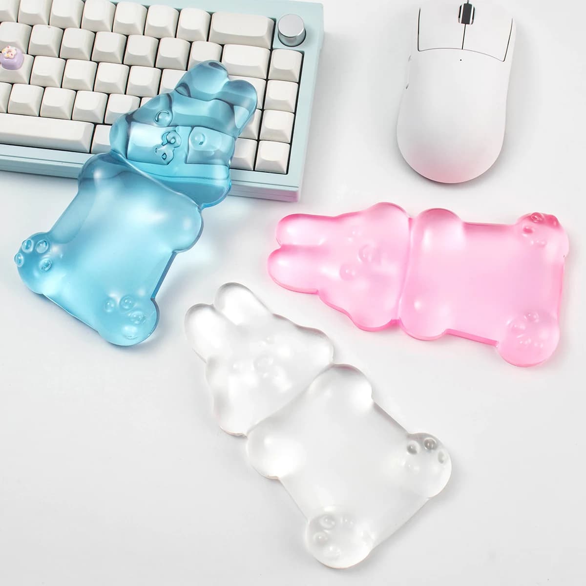 Simpatico tappetino per mouse a forma di coniglio, con supporto per il polso impermeabile e antiscivolo, per scrivania da ufficio per ragazze, tappetino per il polso per computer.